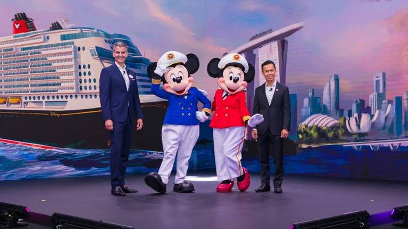 Disney Cruise Line e Singapore Tourism Board anunciam cruzeiros de férias para o Sudeste Asiático a partir de 2025