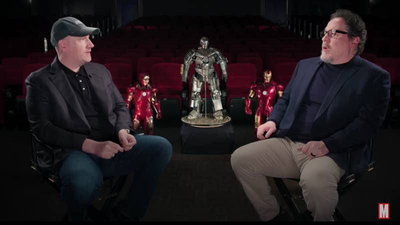 Homem de Ferro - o presidente da Marvel Studios, Kevin Feige, e o diretor Jon Favreau 