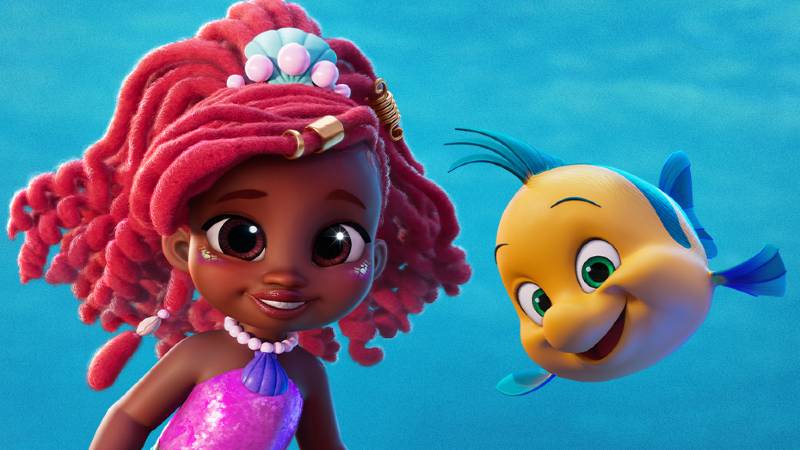 Ariel do Disney Junior com Linguado