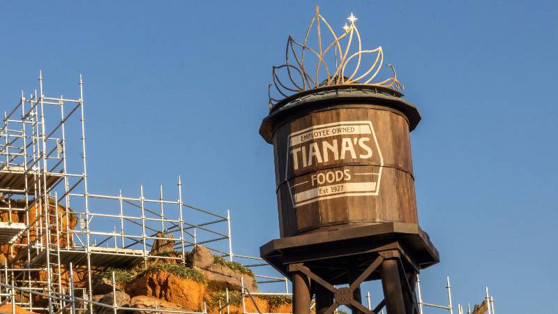 Torre de água com coroa de tiara no 'Tiana's Bayou Adventure' Walt Disney World