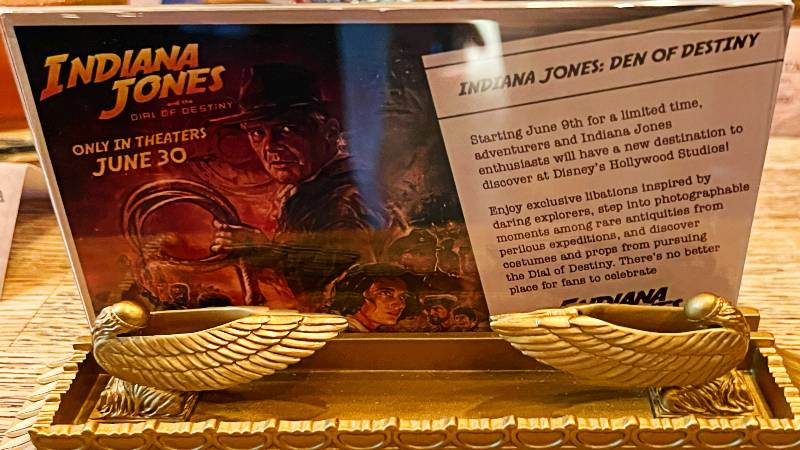 Comida e bebida com tema de Indiana Jones chegando ao Walt Disney World