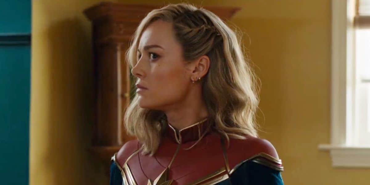 Brie Larson como Capitã Marvel em 'As Maravilhas'