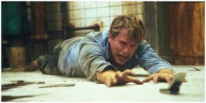 cary elwes screaming in the first Saw