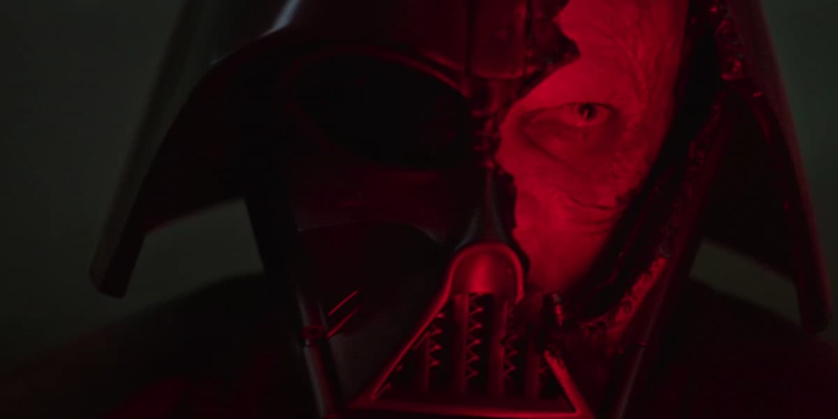 A máscara quebrada de Darth Vader no final da 1ª temporada de Obi-wan