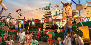 Guests visiting Toy Story Land in Disney's Hollywood Studios at Walt Disney World Resort