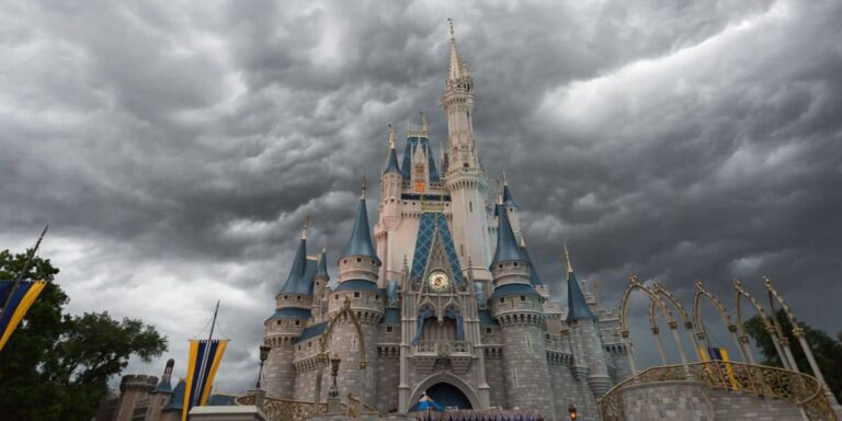 Storm rolling in over Cinderella Castle at Magic Kingdom