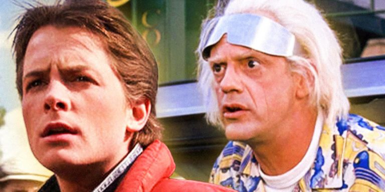 Actors of 'Back to Future.' Doc on the right, and Marty on the left